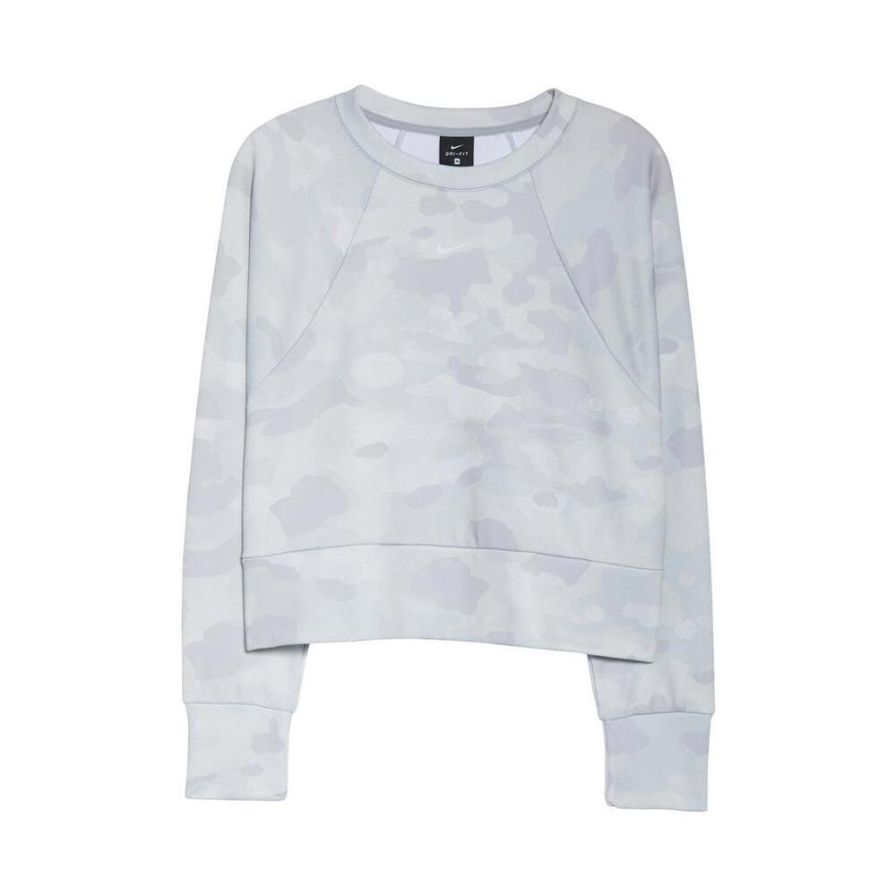 Nike Women's Dri-FIT Wolf Grey Camo Training Top (CJ7746-010) Size L - Picture 6 of 6